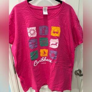 Carnival Caribbean T-shirt 2X Hot Pink
